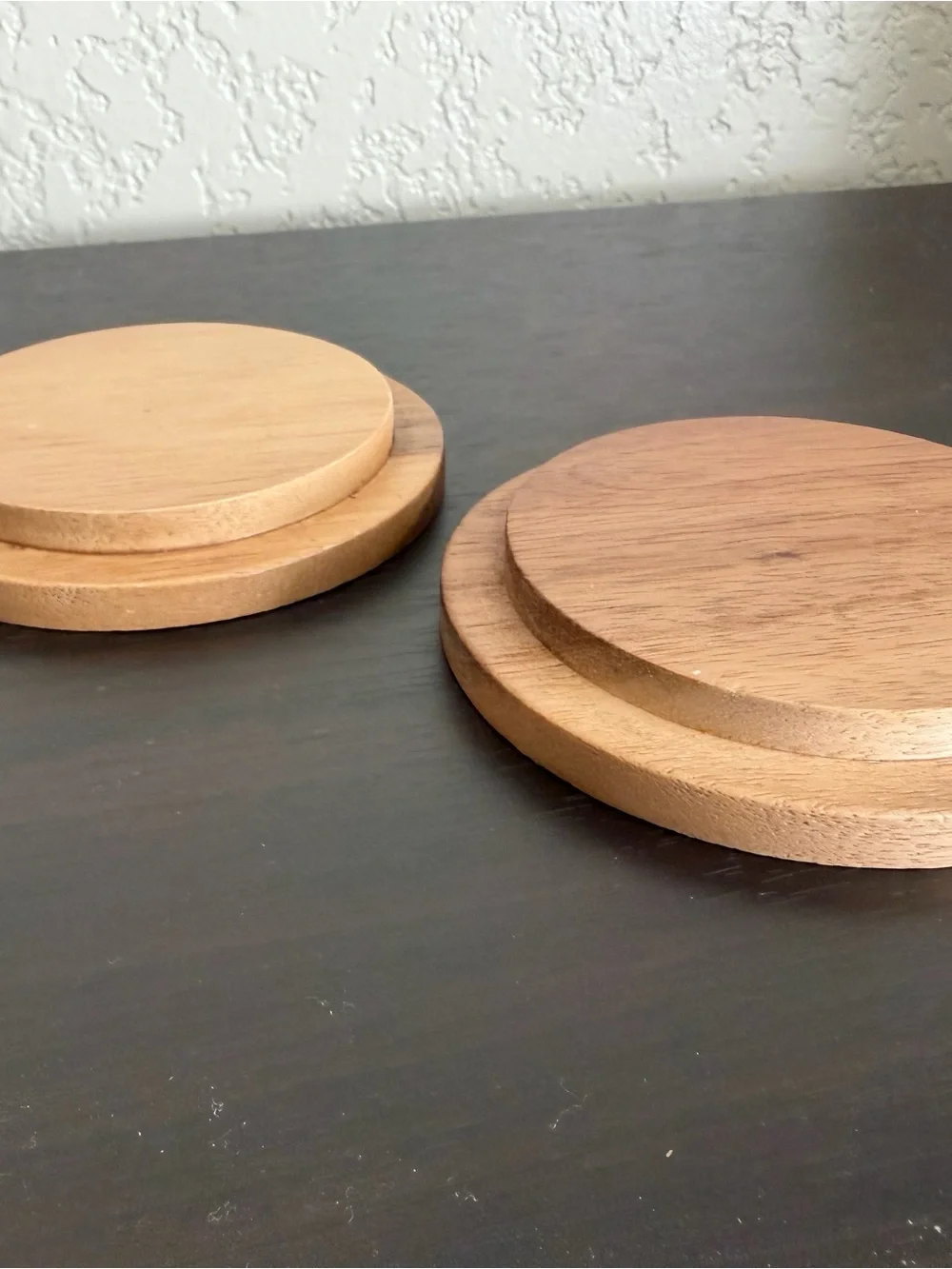 Rae Dunn Wooden Maple Leaf Mug Toppers Coasters Set of 2